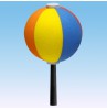 HappyBalls Beach Ball Car Antenna Topper / Auto Dashboard Accessory (Fat Antenna) 